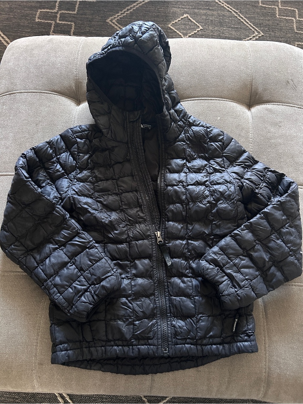 The North Face Kids Black Puffer Hooded Jacket